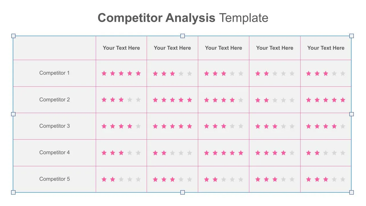 Competitor Analysis Slide for Presentations