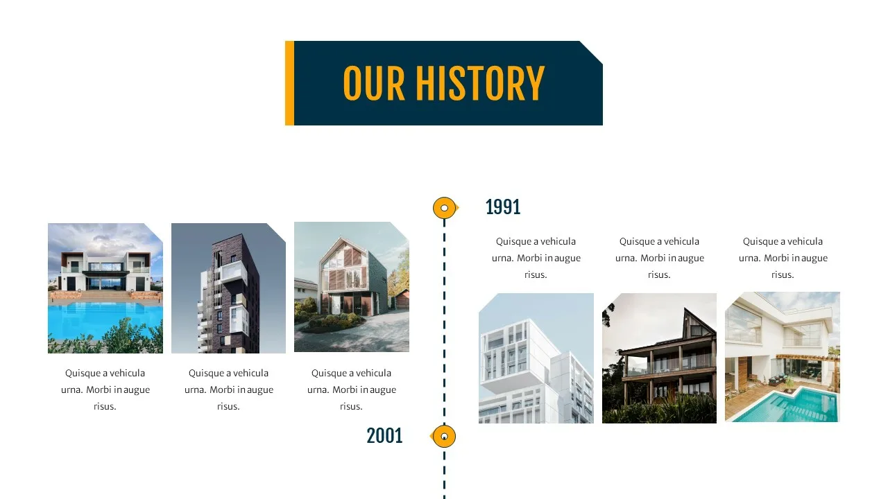 Construction Google Slides Theme Company History Slide