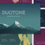 Cover Slide of Duotone Gradient Template