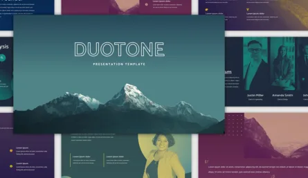Cover Slide of Duotone Gradient Template