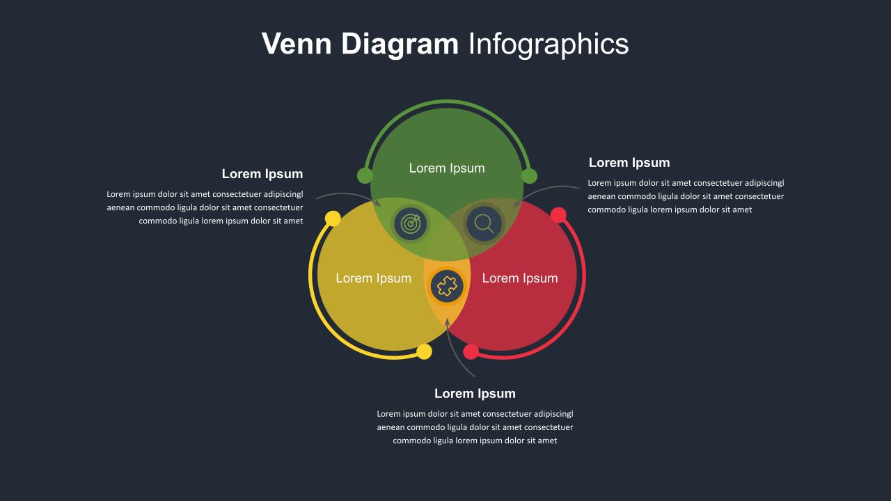 Creative Venn Diagram Template for Google Slides