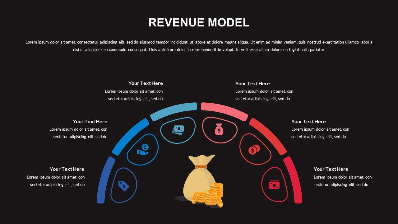 Dark Theme Revenue Model Template