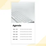 Free Vertical Agenda Presentation Slide