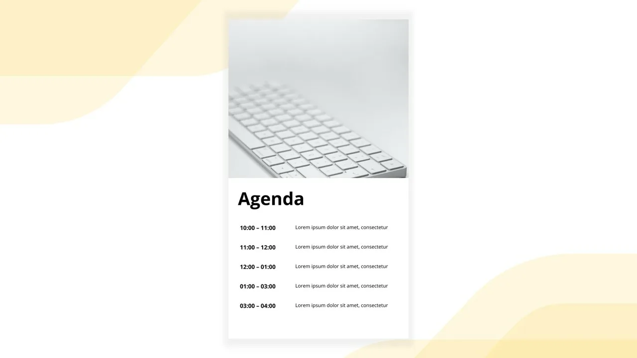 Free Vertical Agenda Presentation Slide