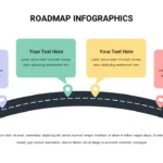Google Slides Curved Roadmap Template