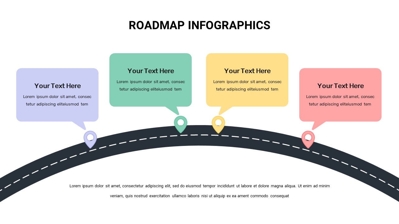 Google Slides Curved Roadmap Template