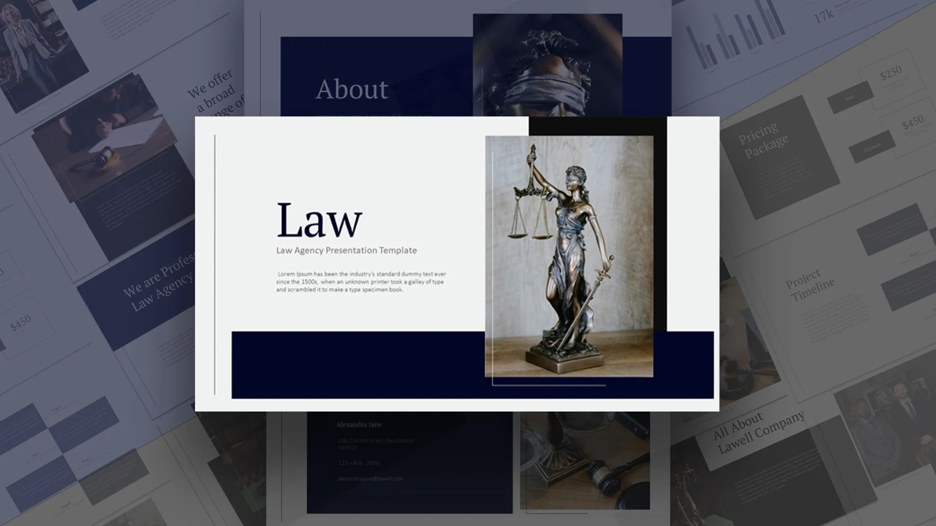 Law Google Slides Template Cover Slide