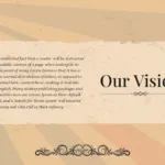 Our Vision Slide in Free Vintage Presentation Template