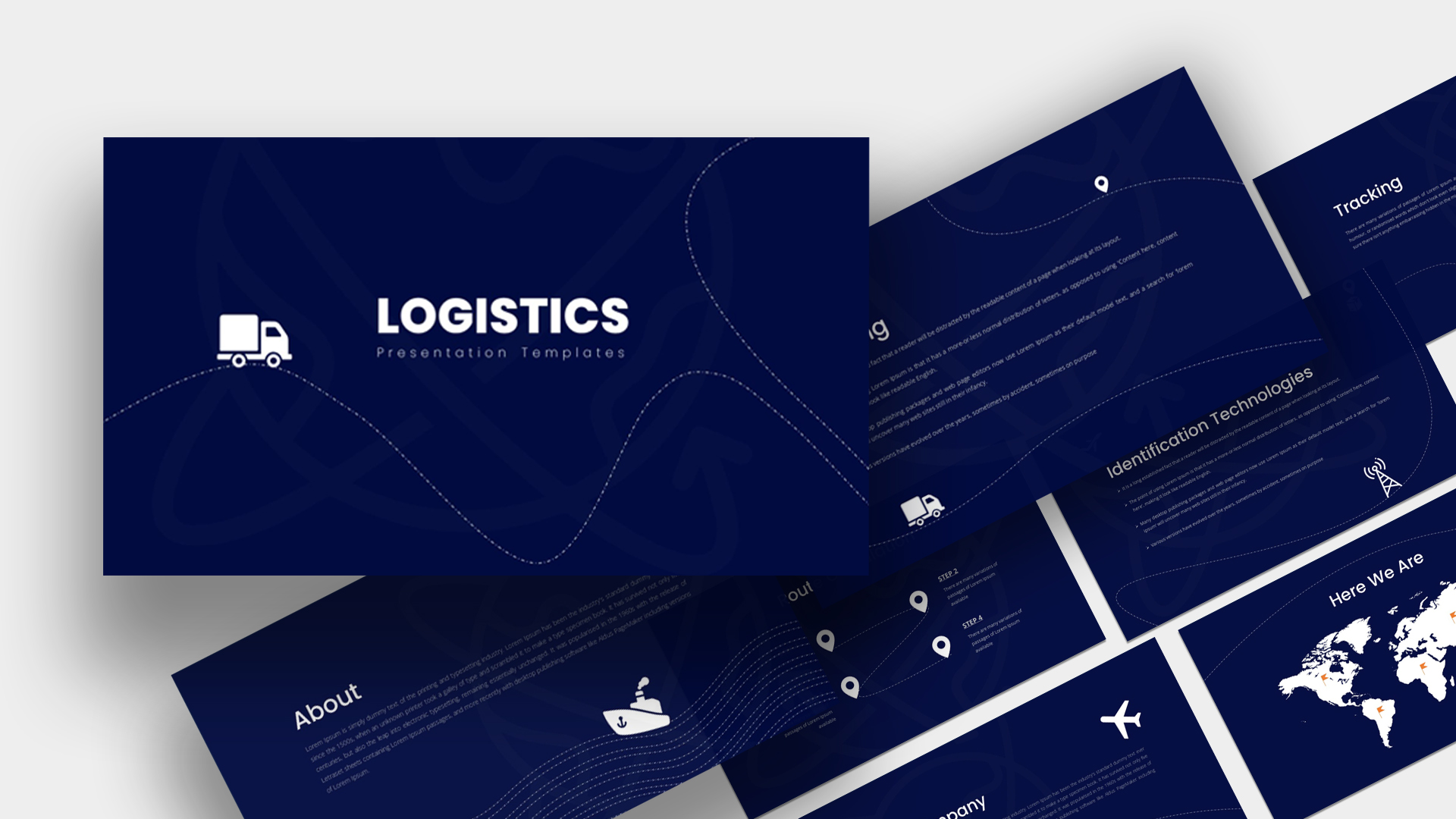 Powerpoint Logistics Templates Cover Page