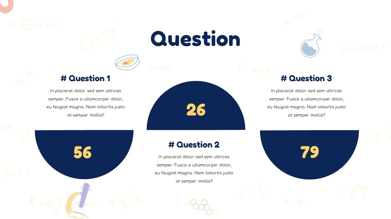 Question Slide of Free Science Theme Google Slides Template