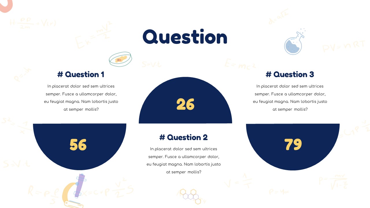 Question Slide of Free Science Theme Google Slides Template