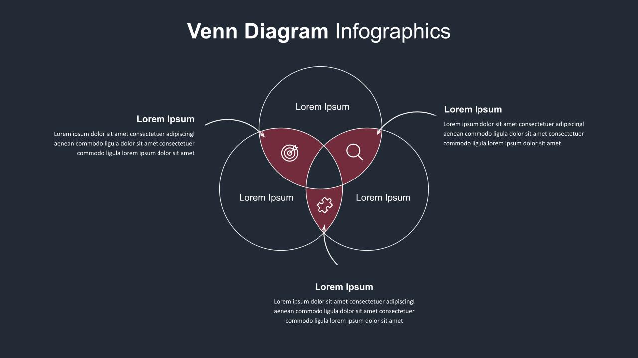 Simple Venn Diagram Infographic Slide