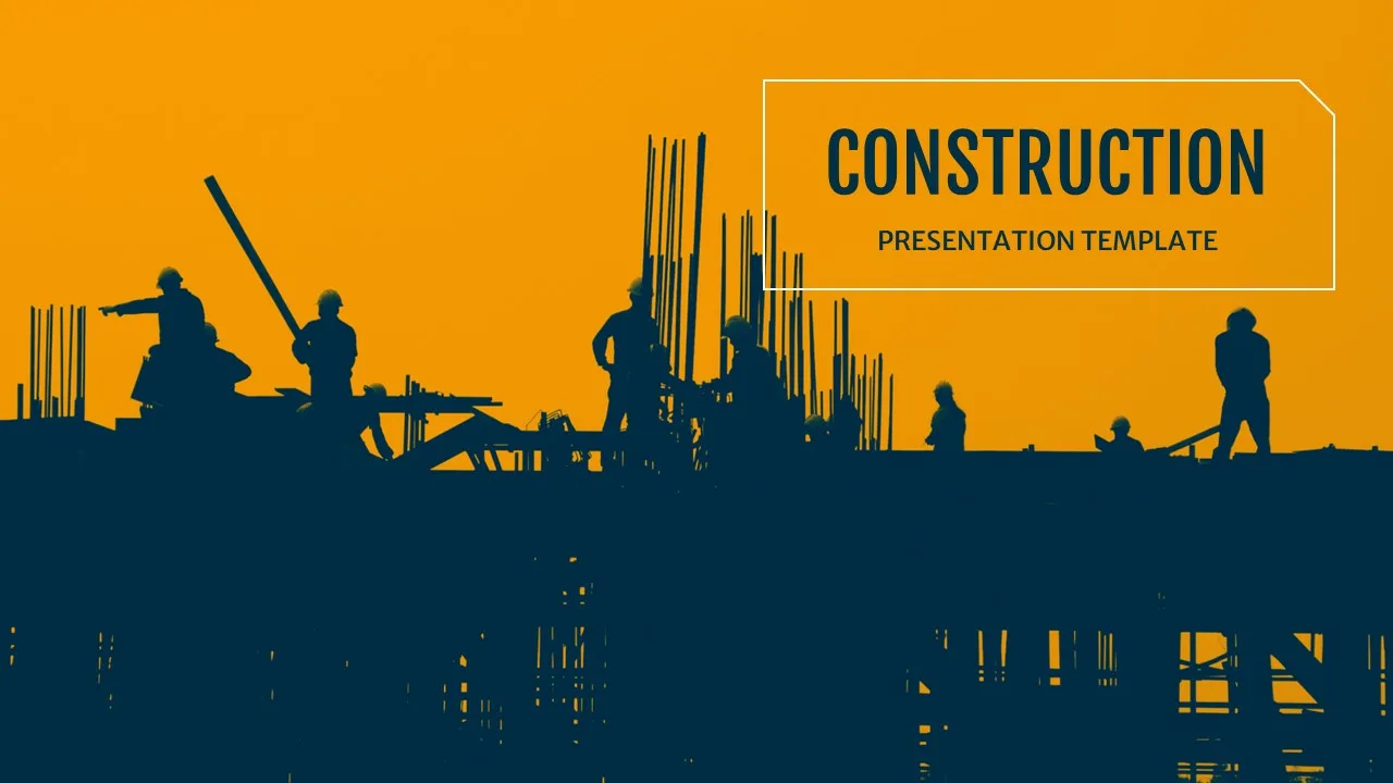 Title Slide of Construction Templates