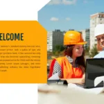 Welcome Slide of Construction Presentation Theme