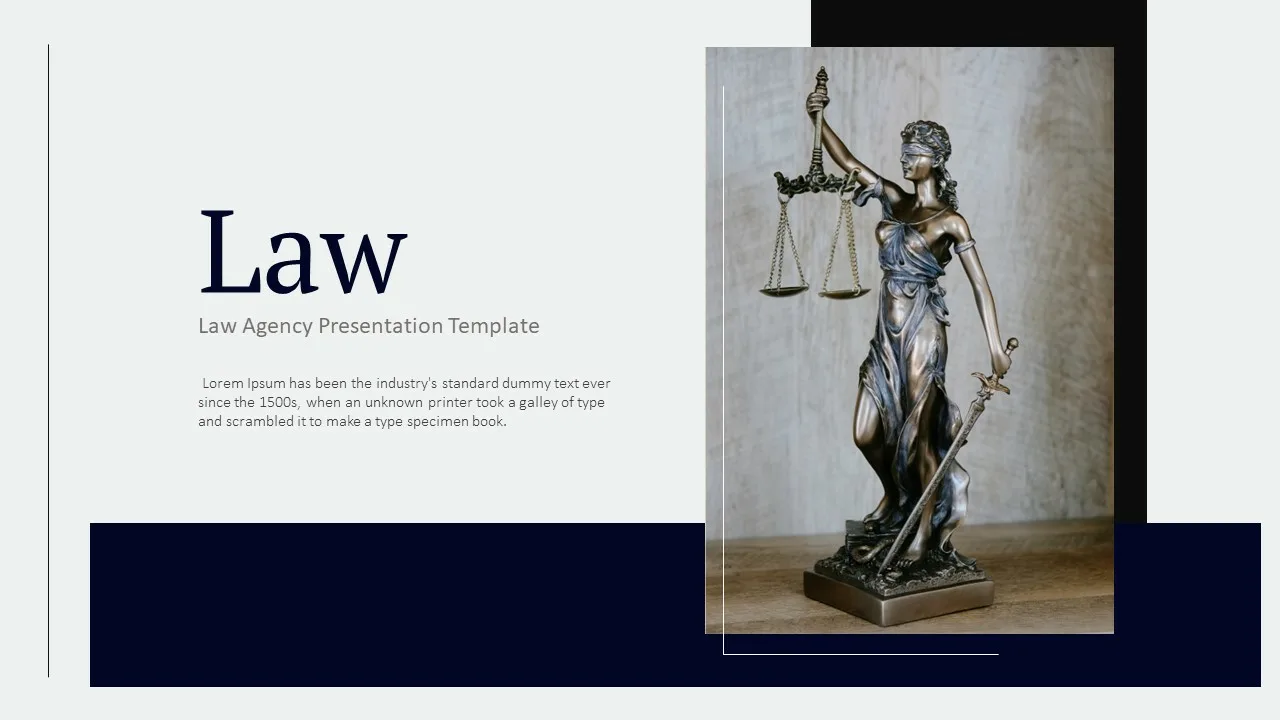 Welcome Slide of Law Google Slides Template