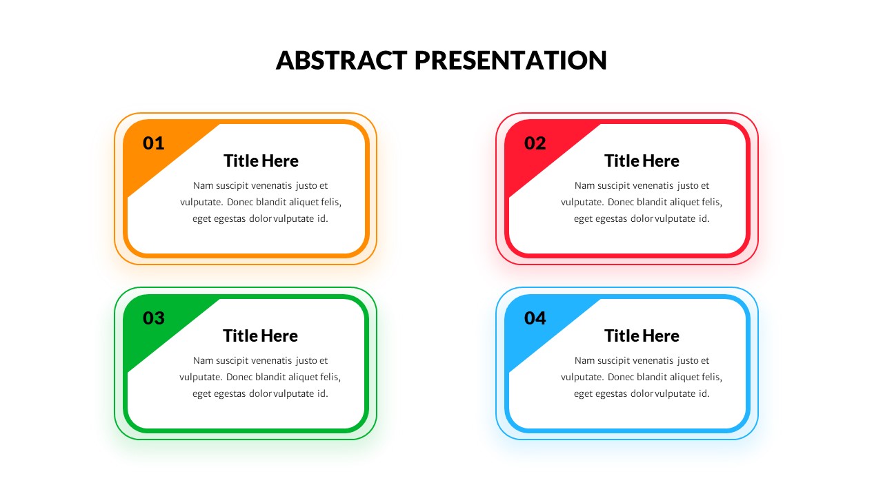 4 Steps Abstract Slide Template
