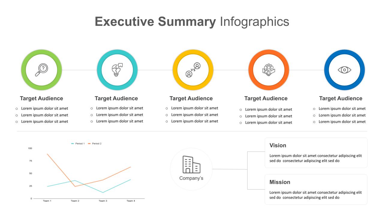 5 Column Presentation Executive Summary Slide
