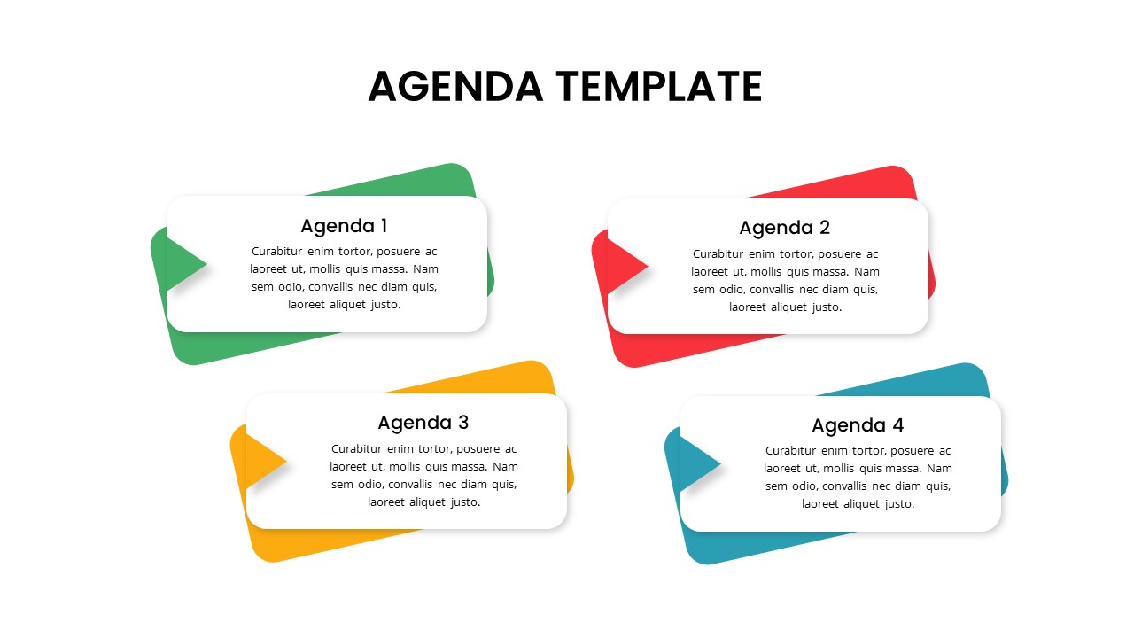 Agenda Slide Template for Presentations