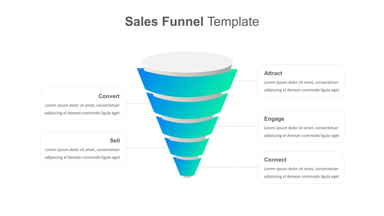 Attractive Sales Funnel Infographic Template