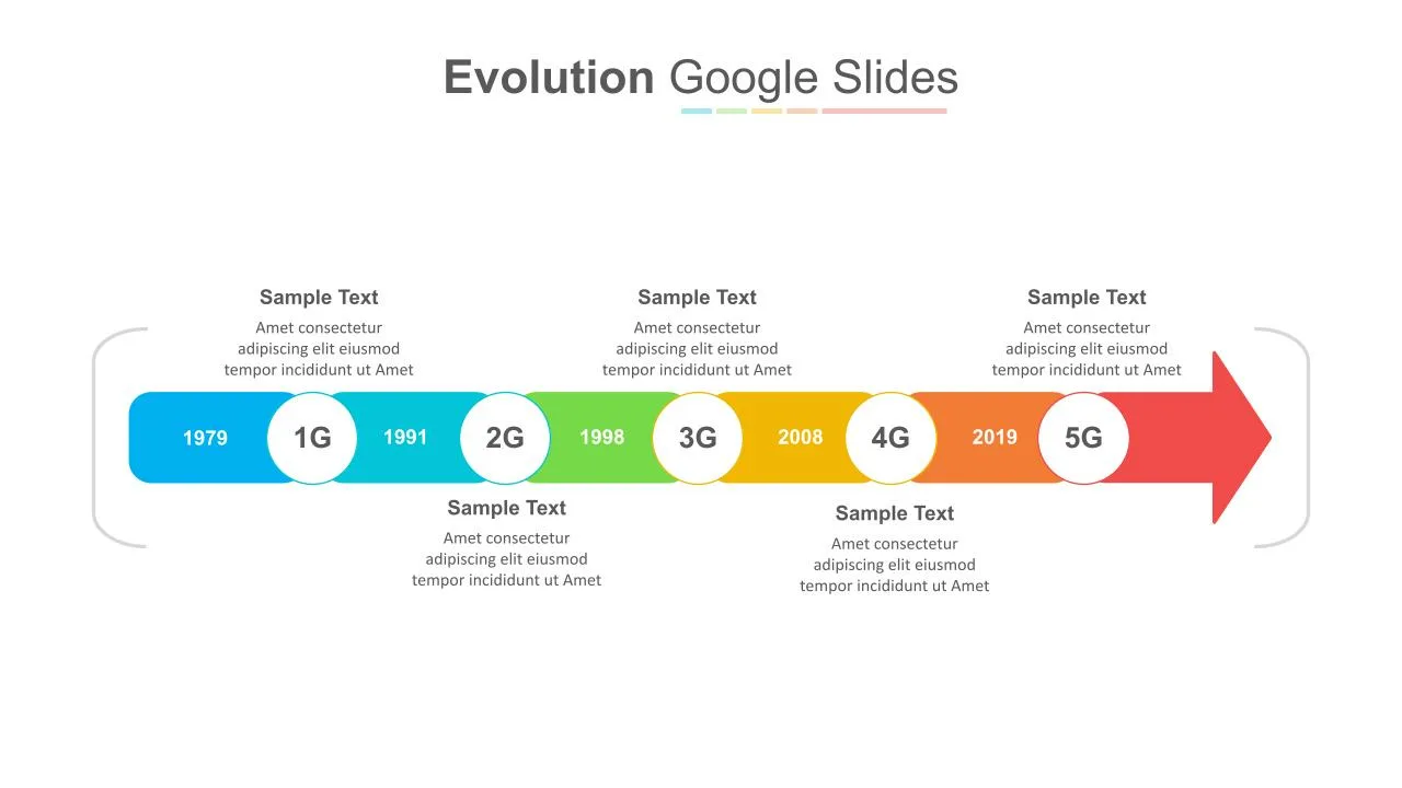 Attractive Timeline Evolution Infographic Template