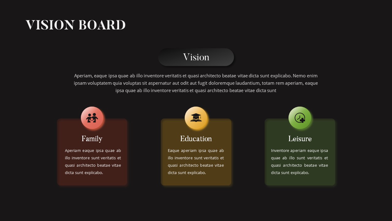 Attractive Vision Board Google Slides Template