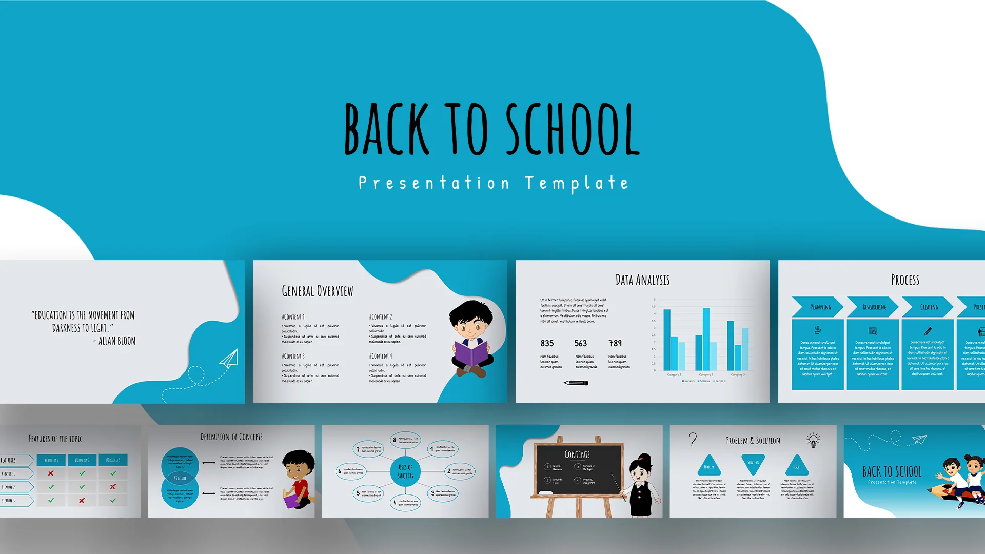 Back To School Google Slides Template Cover Slide