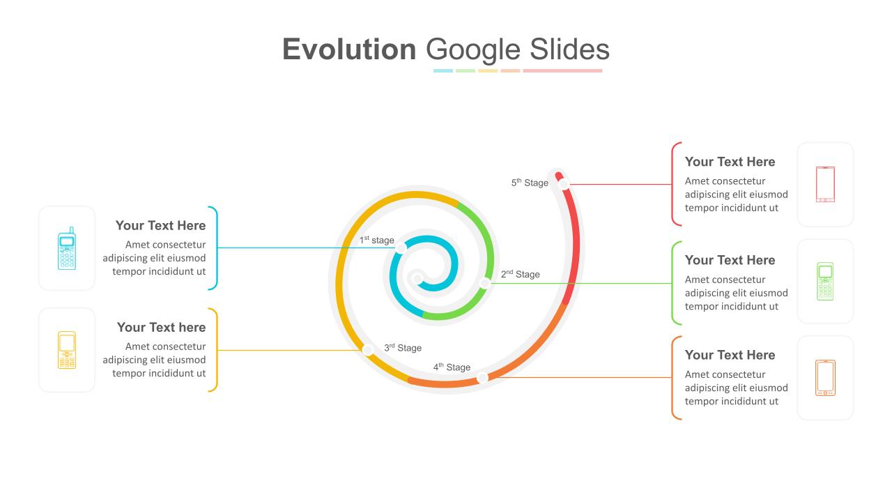 Circular Evolution Infographic for Google Slides