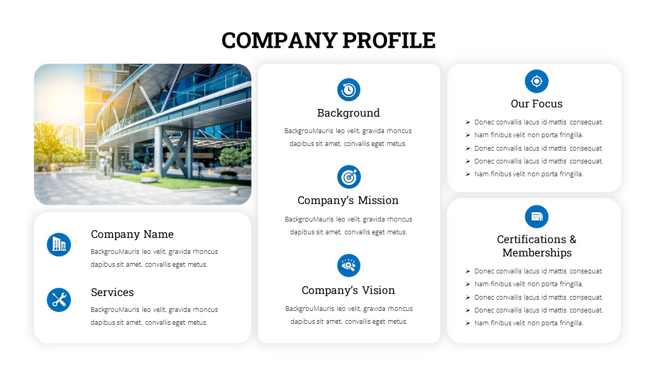 Company Profile Introduction Slide Template