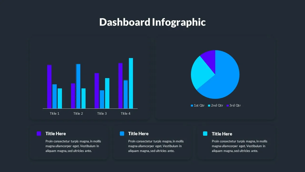 Dark Theme Dashboard Infographic Template