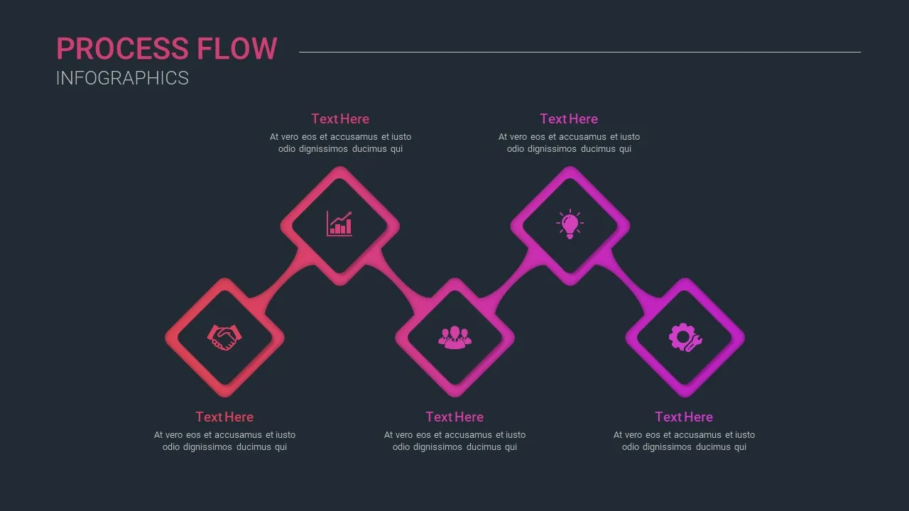 Dark Theme Process Slide Template