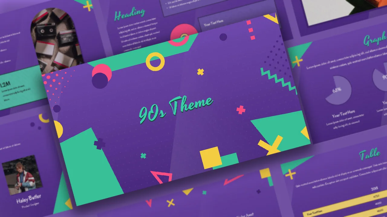 Free 90s Google Slides Theme Cover Slide