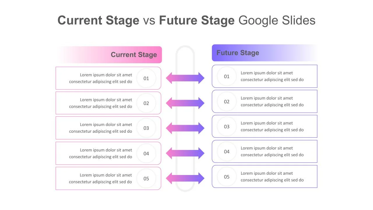 From To Comparison Google Slides Template