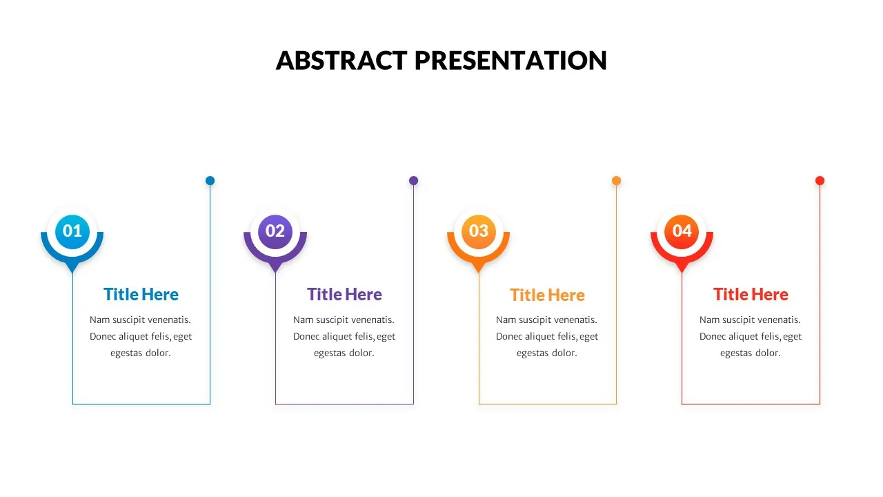 Google Slides 4 Step Abstract Presentation Template