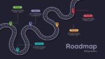 Google Slides Dark Theme Roadmap Templates