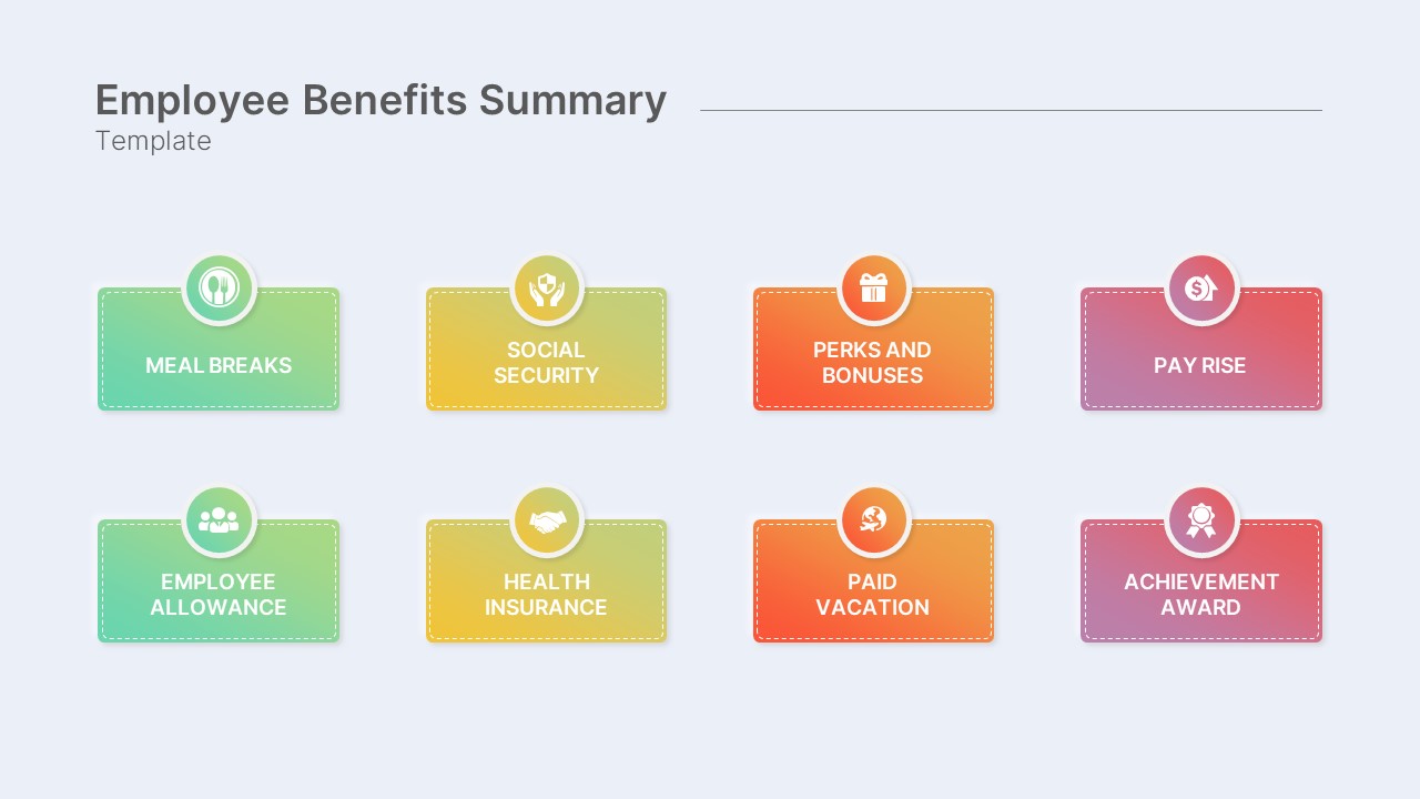 Circular Employee Benefits Summary Template SlideKit