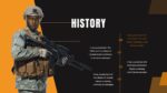 History Slide in Army Presentation Template