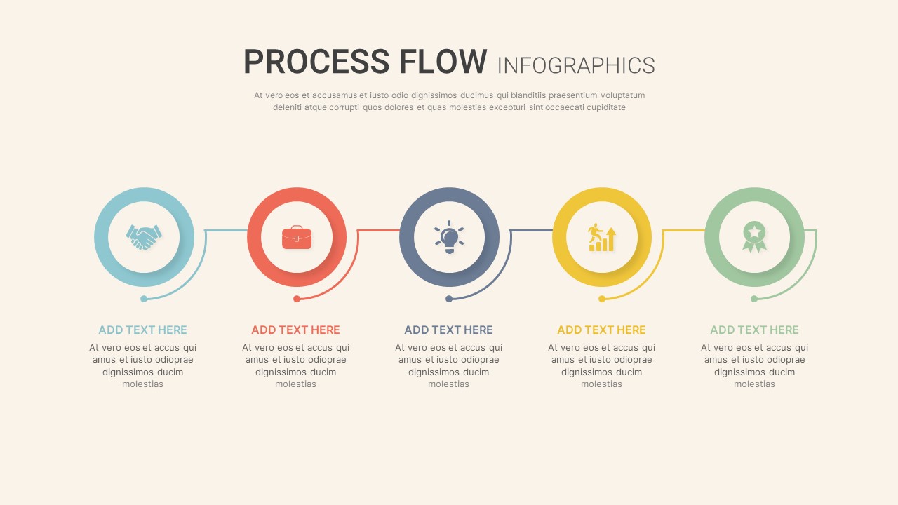 Linear Process Flow Template Ppt