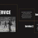 Our Services Slide in Army Theme Slides