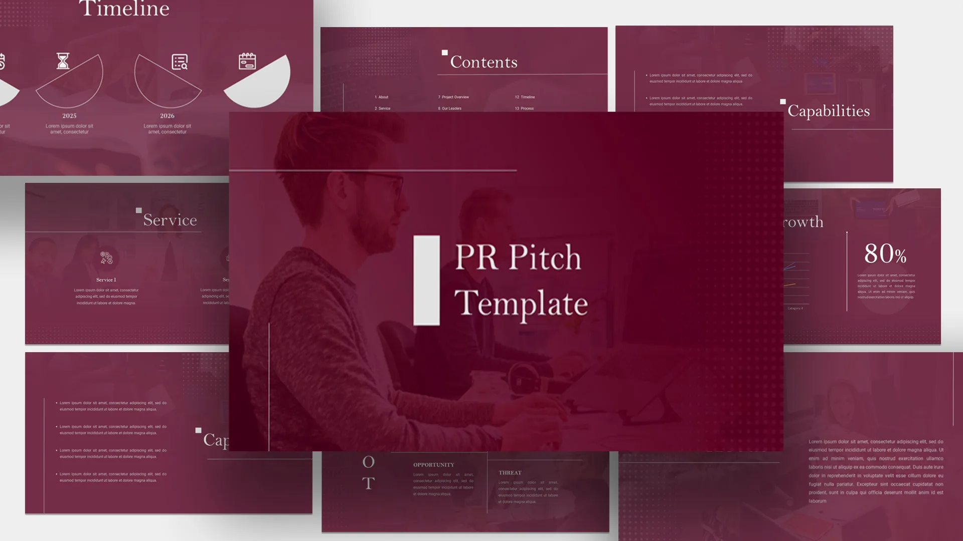 PR Presentation Templates Cover Slide