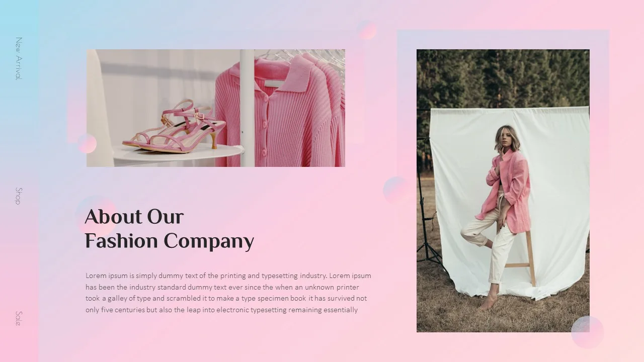 Pastel Theme Templates About Us Slide