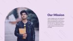 Purple Google Slides Theme Mission Slide