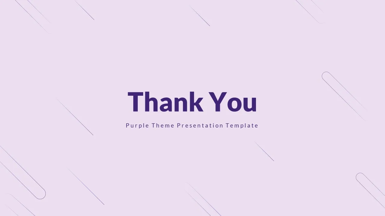 Purple Google Slides Theme Thank You Slide