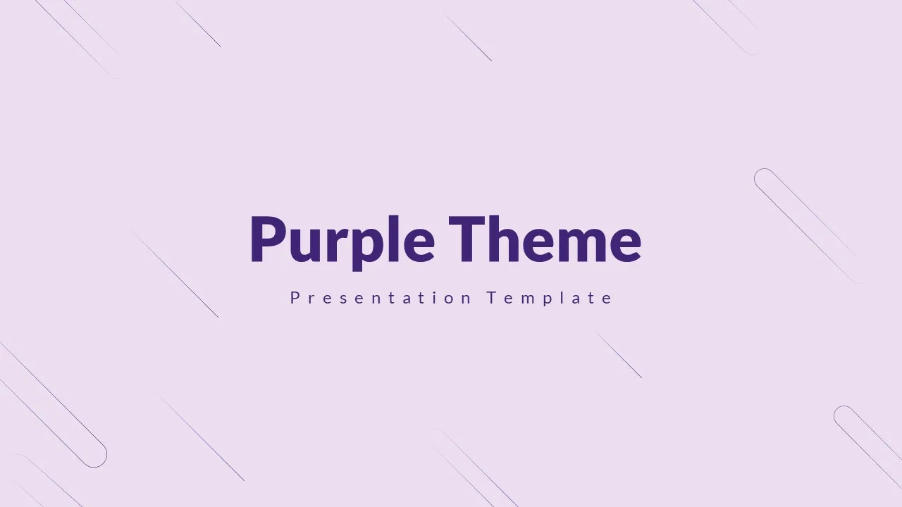 Purple Google Slides Theme Title Slide