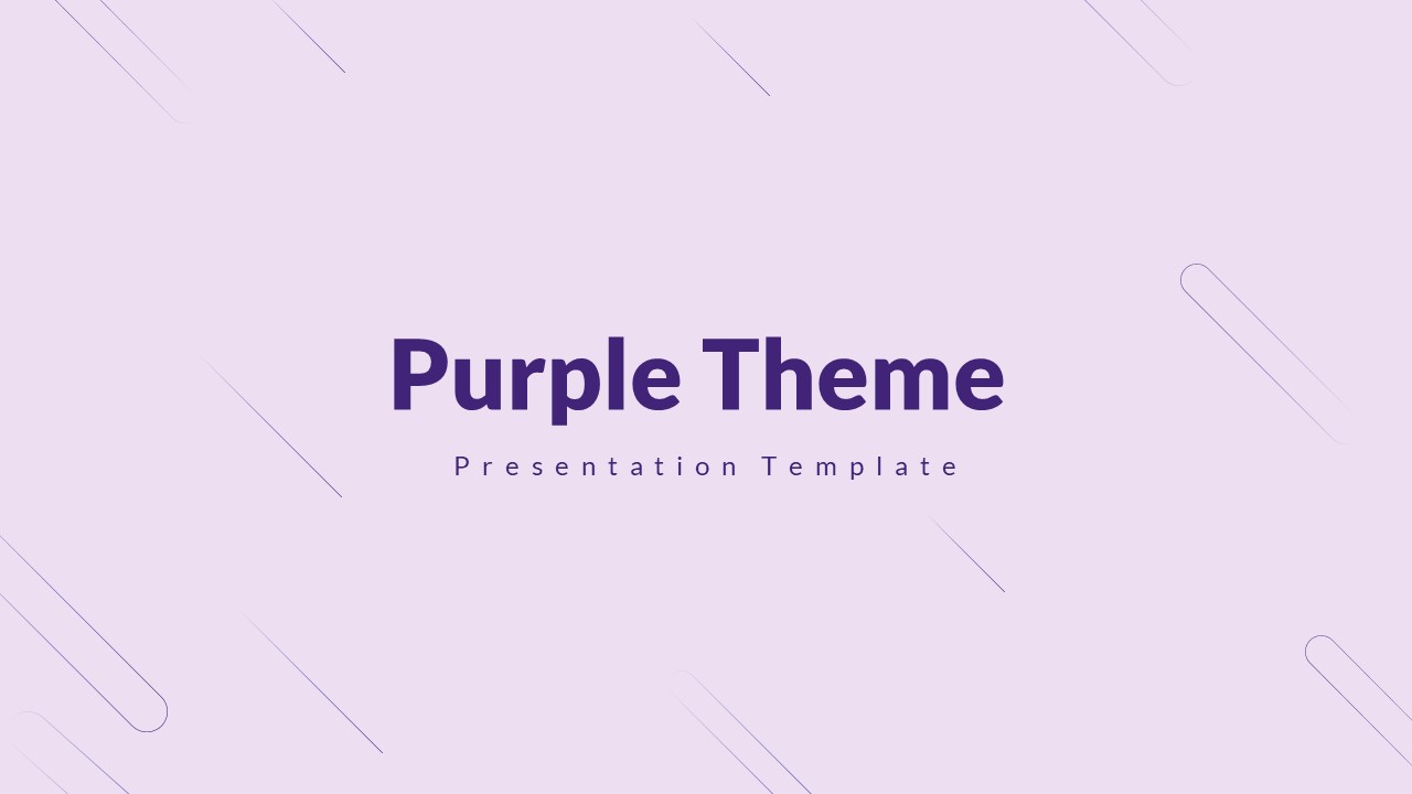 Purple Google Slides Theme Title Slide SlideKit