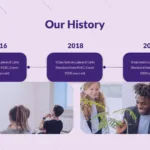 Purple Slide Background Company History Slide