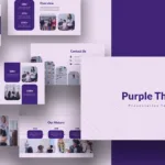 Purple Theme Presentation Template Cover Slide