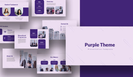 Purple Theme Presentation Template Cover Slide