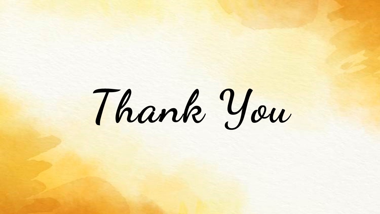 presentation slide of thank you