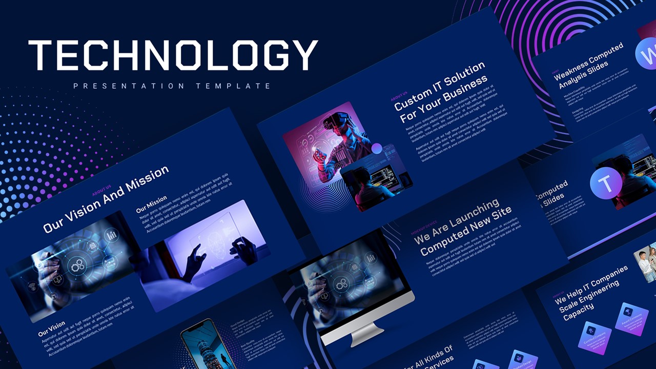 Animated Technology PowerPoint Presentation Template - SlideKit