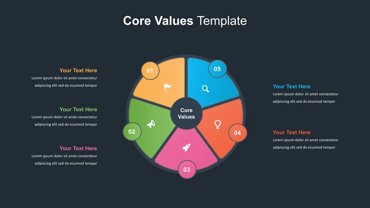 Dark Theme Core Values Template